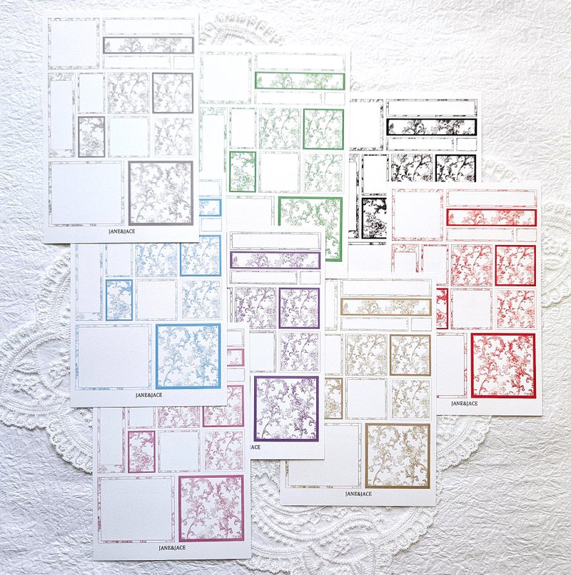 アンティークスクエアラベルペーパー - ステッカー・シール - 紙 