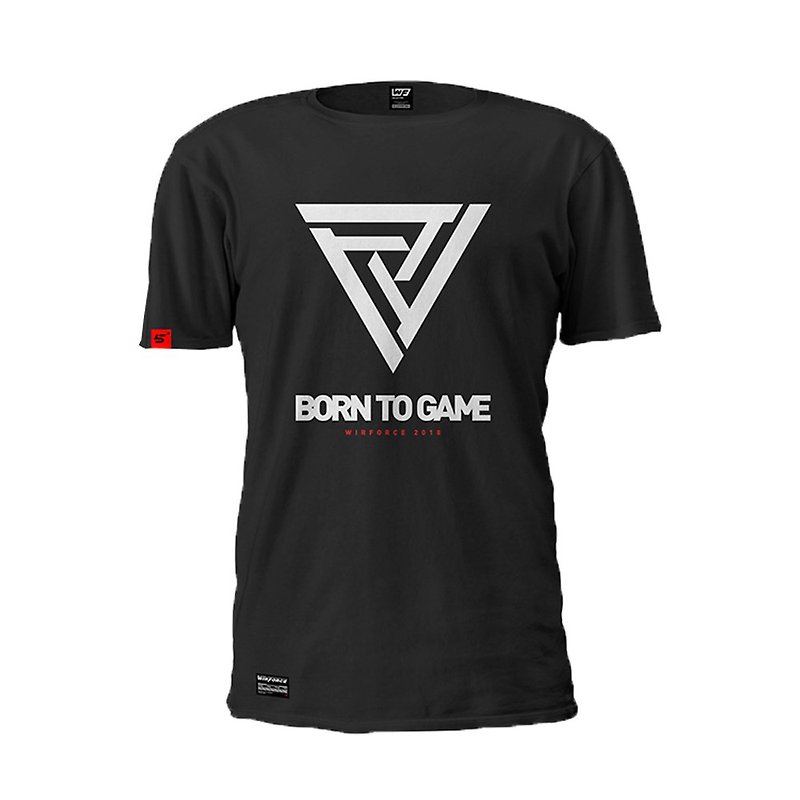 【WirForce】2018 Themed T-shirt (Born To Game) Summer Wear Short Sleeve - เสื้อยืดผู้ชาย - ผ้าฝ้าย/ผ้าลินิน สีดำ