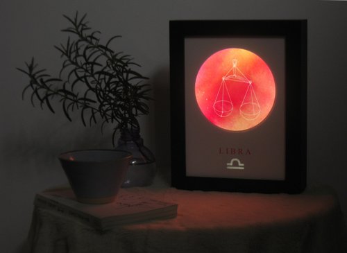 IGREAN艾綠繪 定製星座小夜燈 Libra天秤座 星空生日禮物 調光陪伴入眠床頭