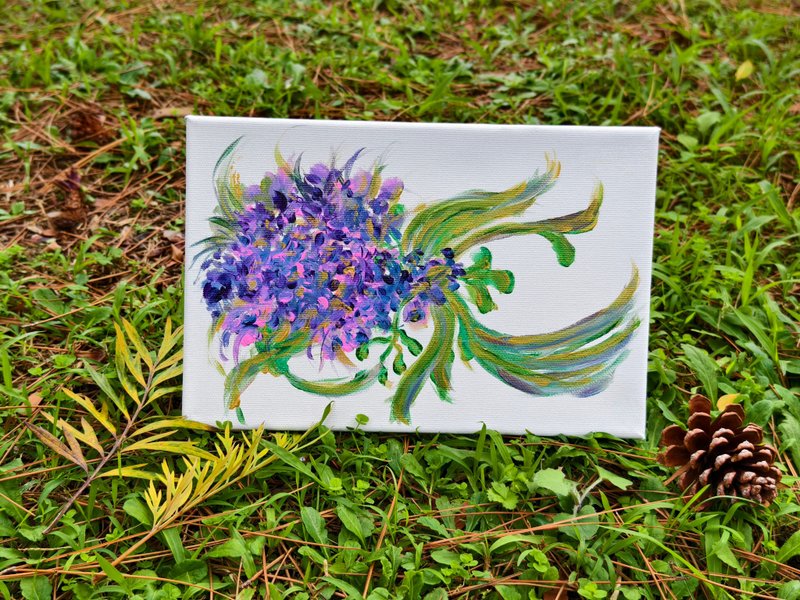 壓克力水彩畫/無框畫/花卉畫/裝飾畫/掛畫 - 海報/掛畫/掛布 - 棉．麻 