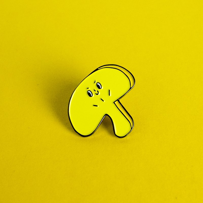 Metal Pins - Mushroom Slice - เข็มกลัด - โลหะ สีเหลือง