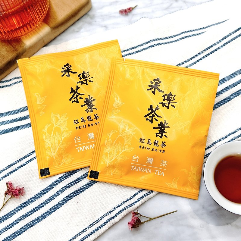 [Caile Tea Industry] Black Oolong Tea-Triangular Three-dimensional Tea Bag Black Oolong Tea - ชา - วัสดุอื่นๆ สีส้ม