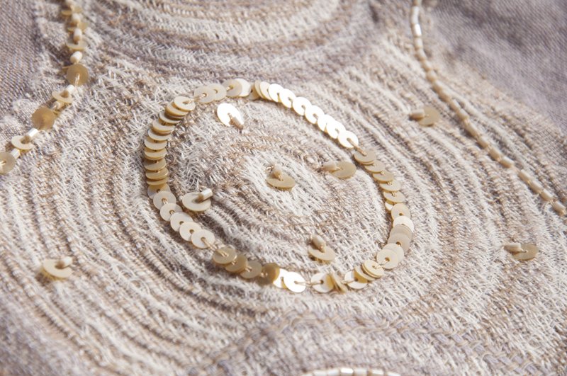 喀什米爾Cashmere/水煮羊毛披肩/針織圍巾/刺繡圍巾/羊絨披巾-花 - 圍巾/披肩 - 羊毛 多色