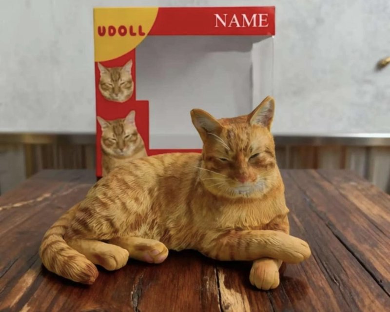 定製化貓咪 寵物 公仔 毛小孩 肖像畫 似顏繪 定製 紀念 禮物 19 - 公仔/玩偶 - 黏土 多色