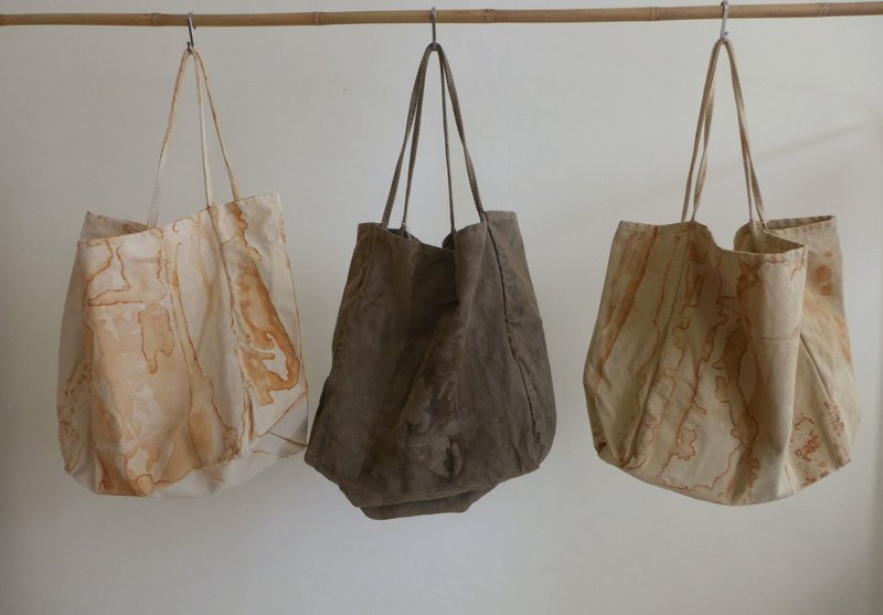 Rust dyed canvas tote bag - Messenger Bags & Sling Bags - Cotton & Hemp 