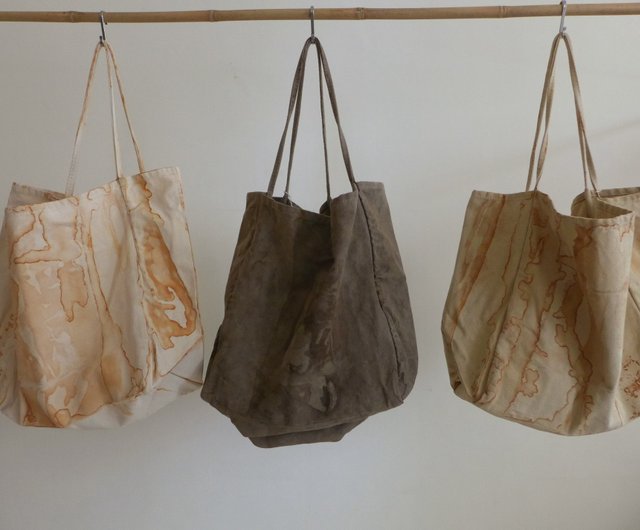 錆染め帆布ビッグトートバッグ - ショップ rusted-objects ショルダー