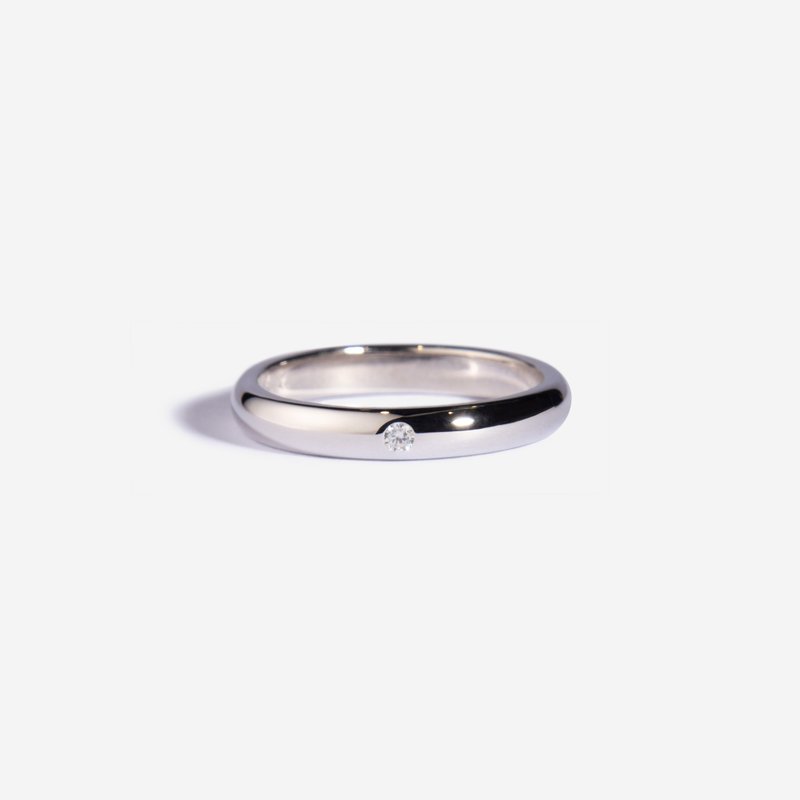 雋永單鋯純銀戒 | 經典純銀 | 人氣戒指。簡約百搭 - 戒指 - 純銀 