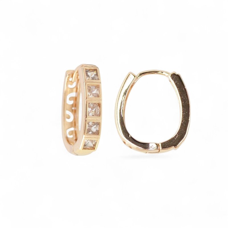 18K鍍金耳環海灘派對珠寶 KB09 - 耳環/耳夾/耳骨夾 - 銅/黃銅 金色