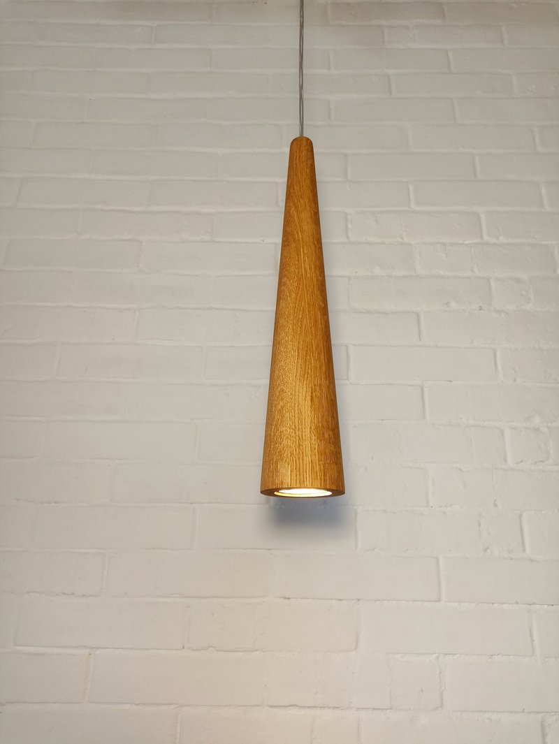 Hanging wood lampshade Wood pendant light Modern ceiling scandinavian light - 燈具/燈飾 - 木頭 