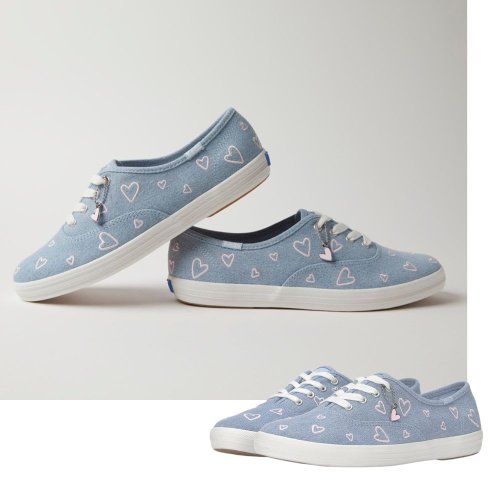 Keds KEDS CHAMPION DENIM HEART EMBROIDERY 經典丹寧休閒鞋 WF68341