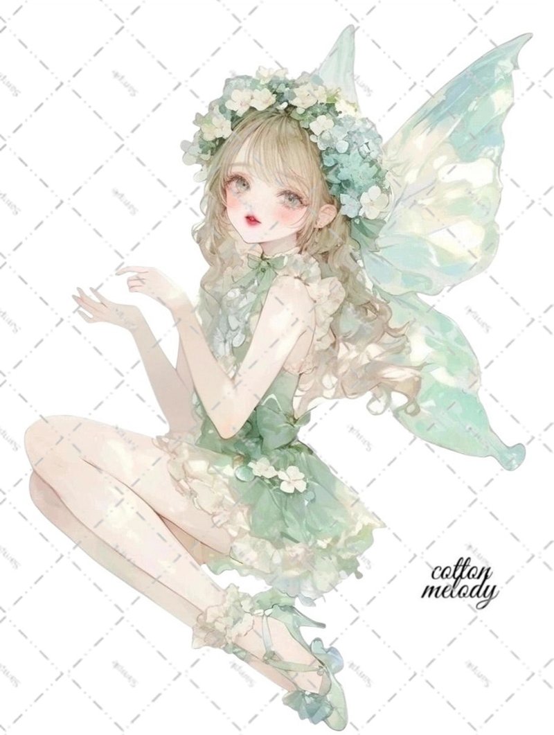 original sticker no.5526 人物ステッカー オリジナルステッカー 人物ステッカー 女の子ステッカー オリジナル人物ステッカー - 貼紙 - 紙 