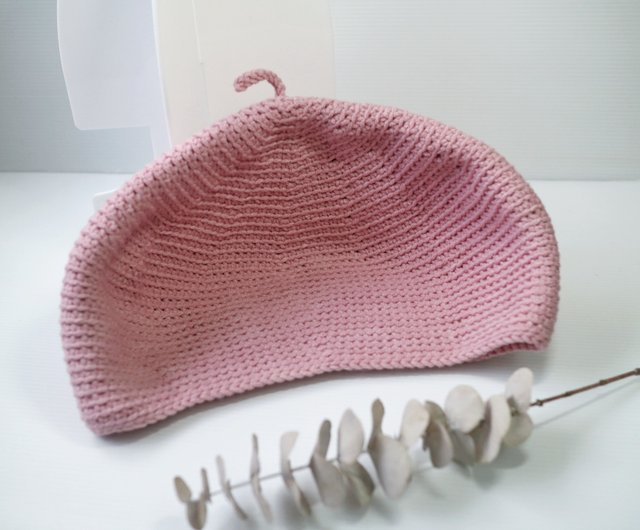 ファッション綿ベレー帽ベレー帽手作りかぎ針編みフック編み