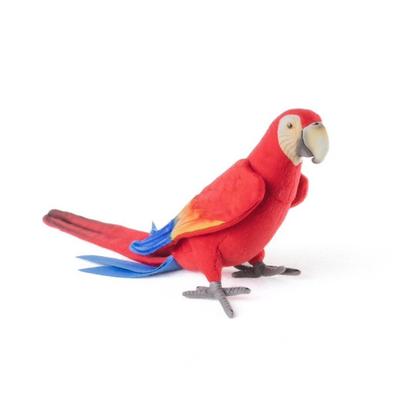 Hansa 8000-Crimson Macaw 40 cm long - ตุ๊กตา - วัสดุอีโค สีแดง