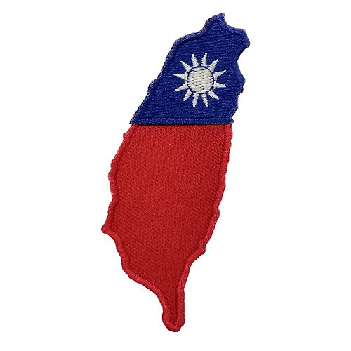 A-ONE 台灣國旗刺繡 Taiwan刺繡貼紙 中華民國地圖 背膠式繡布貼 衣服裝