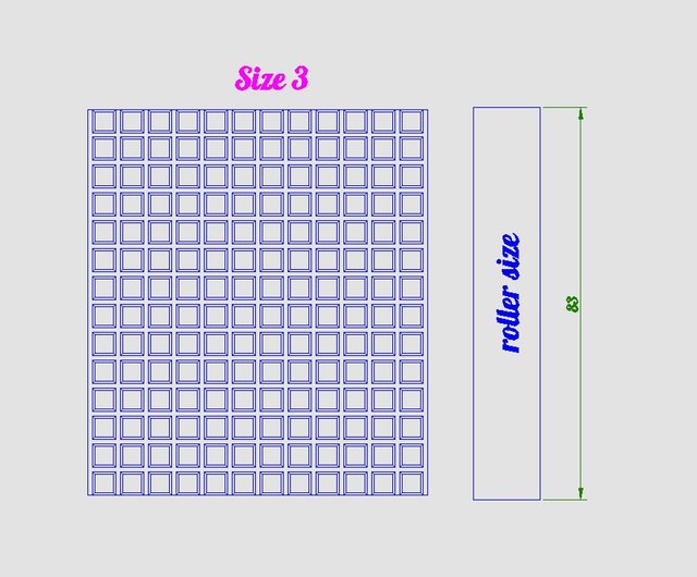 テクスチャローラー2。ワッフルテクスチャ。粘土の質感。ポリマークレイツール。 - ショップ 3D.Mr.Nick パーツ/クラフト道具 - Pinkoi