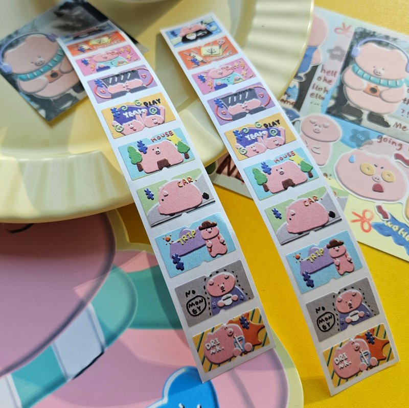 【coloryeah】Payment Theme Cute Journal Stationery / Label Stickers / Journal Washi Tape Stickers - สติกเกอร์ - กระดาษ หลากหลายสี