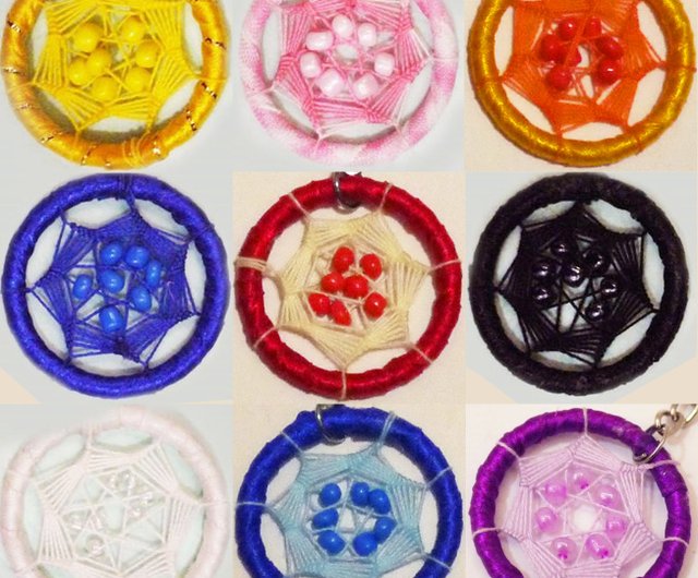 4x7【レインボーチーム】手作り・手作りドリームキャッチャー