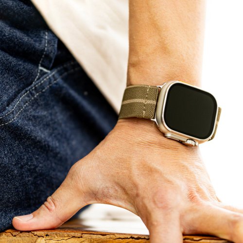 GRAMAS Apple Watch 44/45/46/49mm 法國海軍大帆布錶帶 ( 錶帶寬24mm )