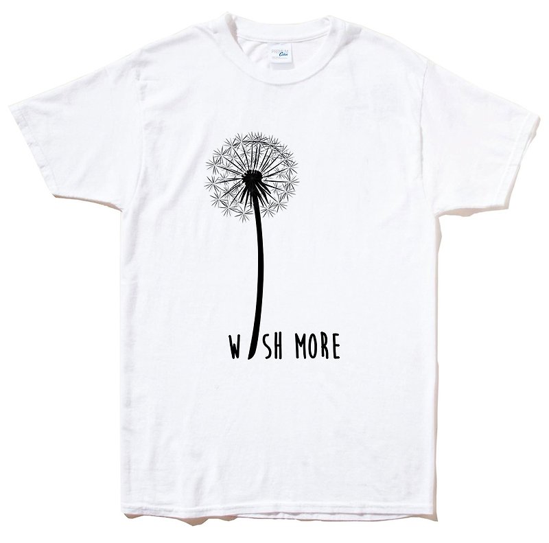 タンポポ半袖 T シャツ ホワイト タンポポの植物 Hope Wish Wen Qing - Tシャツ メンズ - コットン・麻 ホワイト