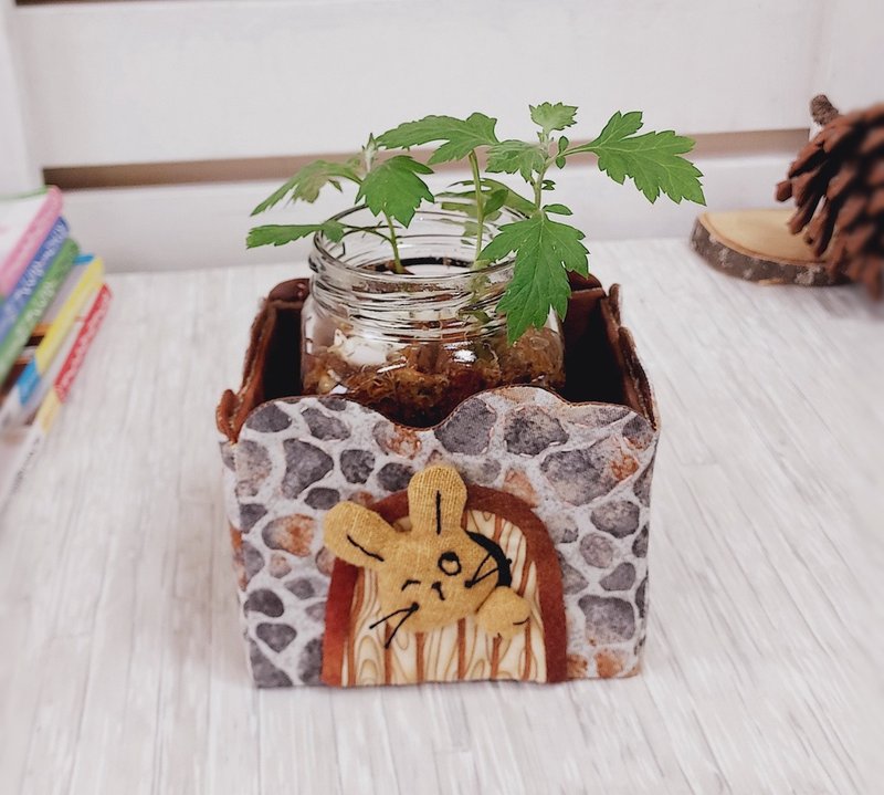 造型植栽盒 | 小物收納盒 | 筆筒 - 盆栽/植栽 - 棉．麻 多色