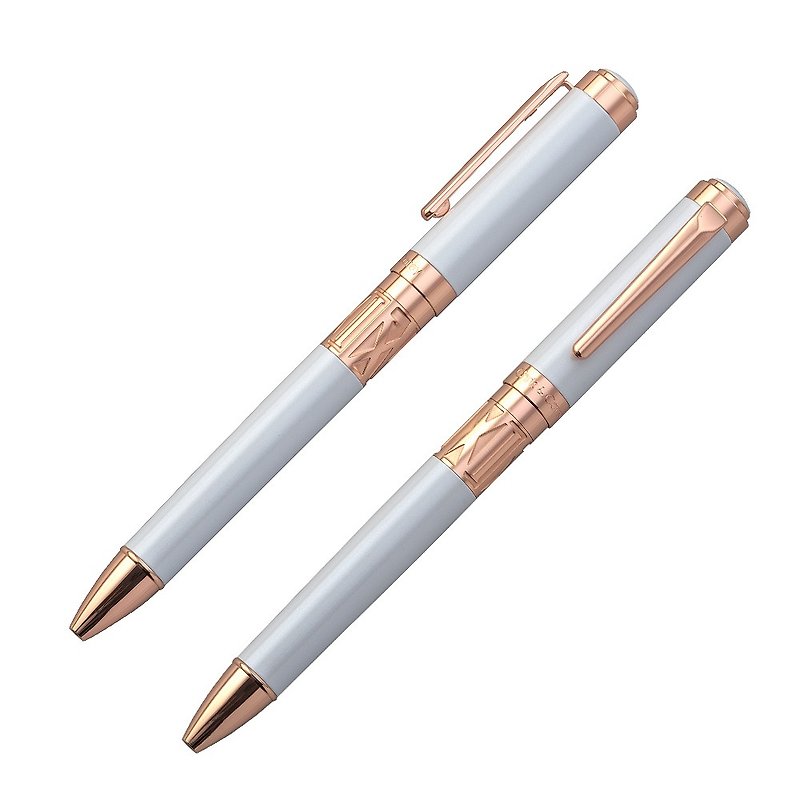 [クリス＆キャリー]トキアトムペン＃6オプション＃プレーンギフトレタリング - 油性・ゲルインクボールペン - 金属 ホワイト