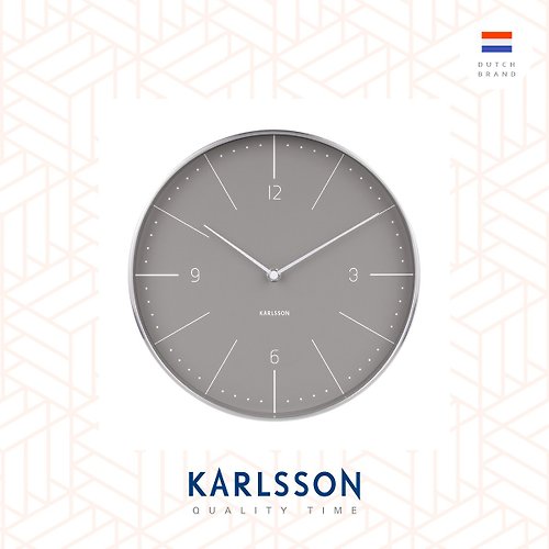 Ur Lifestyle 荷蘭Karlsson Wall clock Normann numbers warm grey