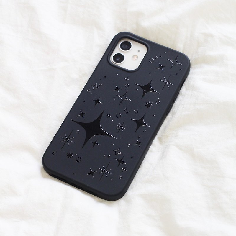 Stars Black Jelly Phonecase - 手機殼/手機套 - 橡膠 黑色