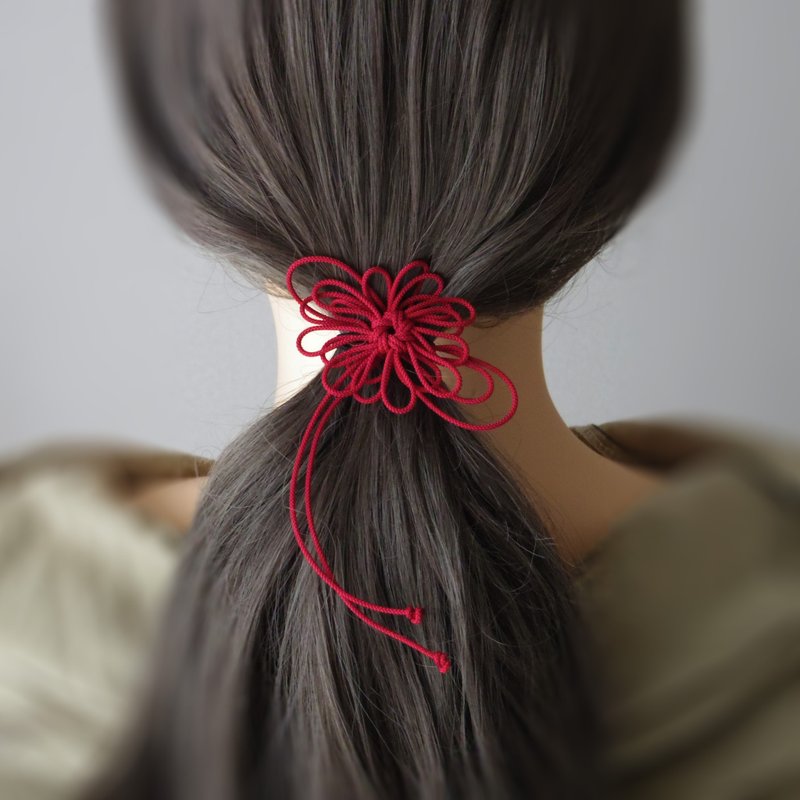 Hair tie, guide, Hana Kakage - เครื่องประดับผม - เส้นใยสังเคราะห์ สีแดง