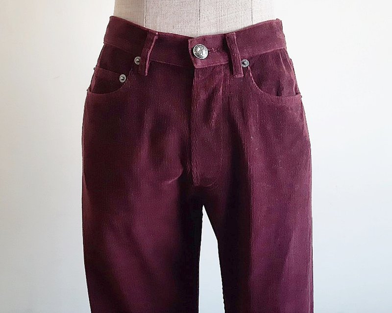 A.P.C. Vintage Purple Corduroy Pants - 男長褲/休閒褲 - 棉．麻 紫色