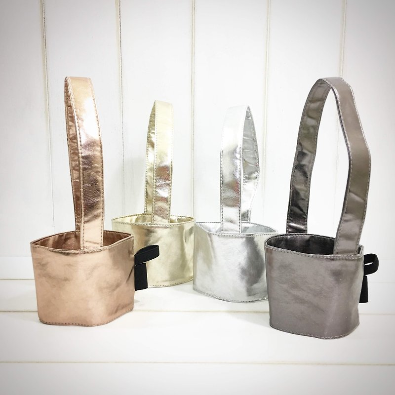 | •R• | Heavy Metal | Eco-friendly cup holder/beverage bag/hand cup bag | 4 colors to choose - Beverage Holders & Bags - Faux Leather 