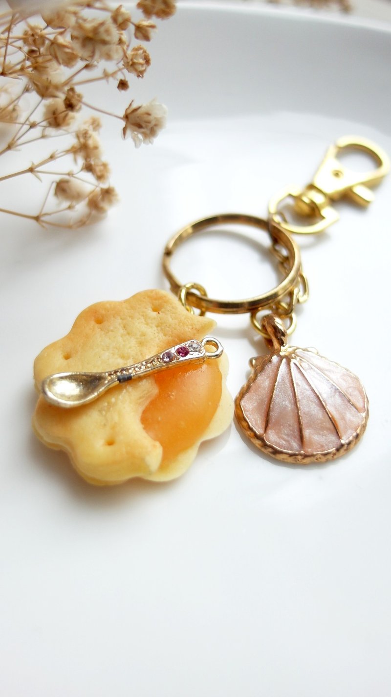 *Welfare/Exhibition items*Orange jam sandwich cookies, key ring, bag charm, Japanese clay - ที่ห้อยกุญแจ - ดินเหนียว หลากหลายสี