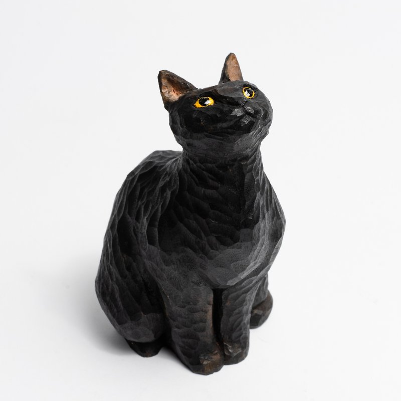 寵物客製雕刻 (請私訊傳照片估價) - 公仔模型 - 木頭 黑色