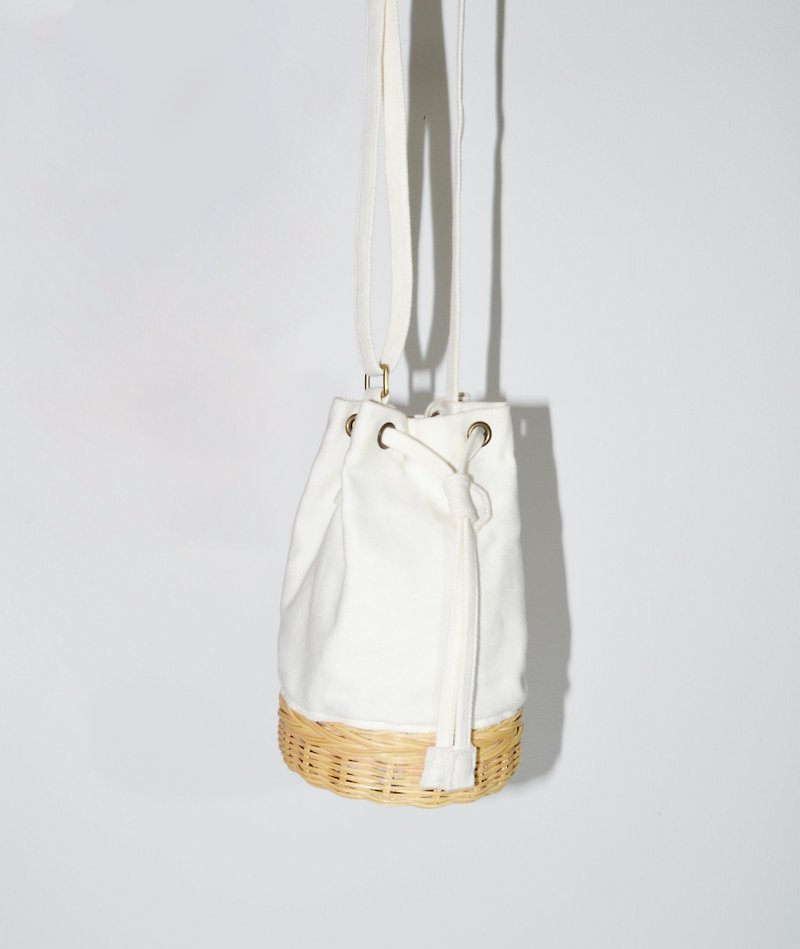 White mini Bucket bag - Drawstring Bags - Other Materials White