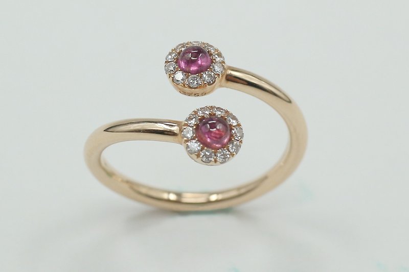 彈力18K金戒指:迴響 - 戒指 - 其他金屬 粉紅色