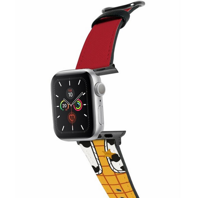 迪士尼彼思胡迪玩具總動員十字壓紋牛皮革Apple Watch真皮錶帶 - 錶帶 - 真皮 