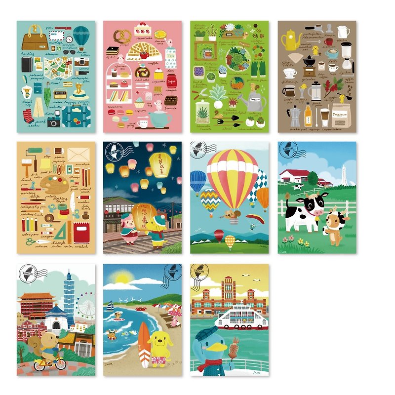 Illustration Postcard: Optional 10 - Cards & Postcards - Paper 