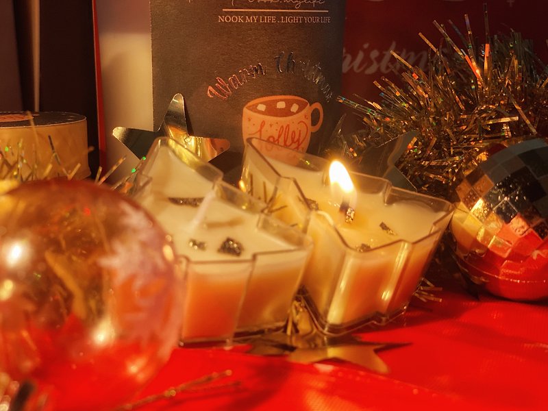聖誕隱藏版茶蠟 - 香氛蠟燭/燭台 - 蠟 白色