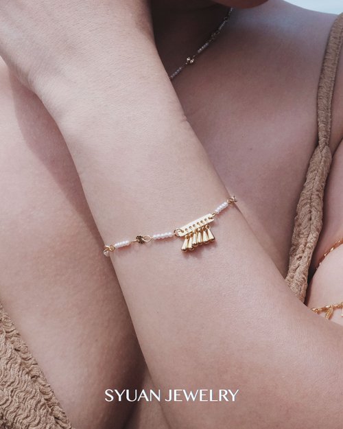 SYUAN JEWELRY SYUAN JEWELRY |Te Fiti — 鍍18K海洋女神大地之母人造珍珠手鍊