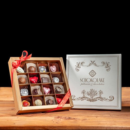 巧克力雲莊 巧克力雲莊-經典禮盒16入-純手工含餡巧克力