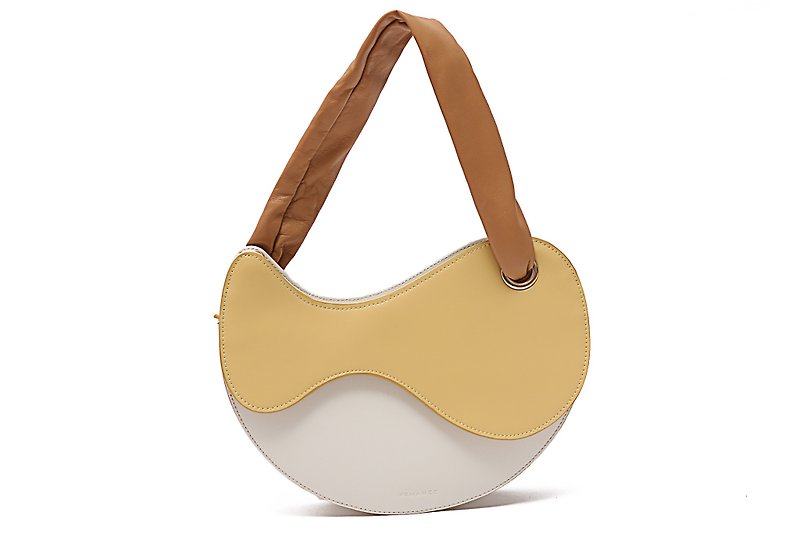 Femance Flow 黃 魚形 手提包 側背包 原創設計 小眾品牌 - 手提包/手提袋 - 真皮 黃色