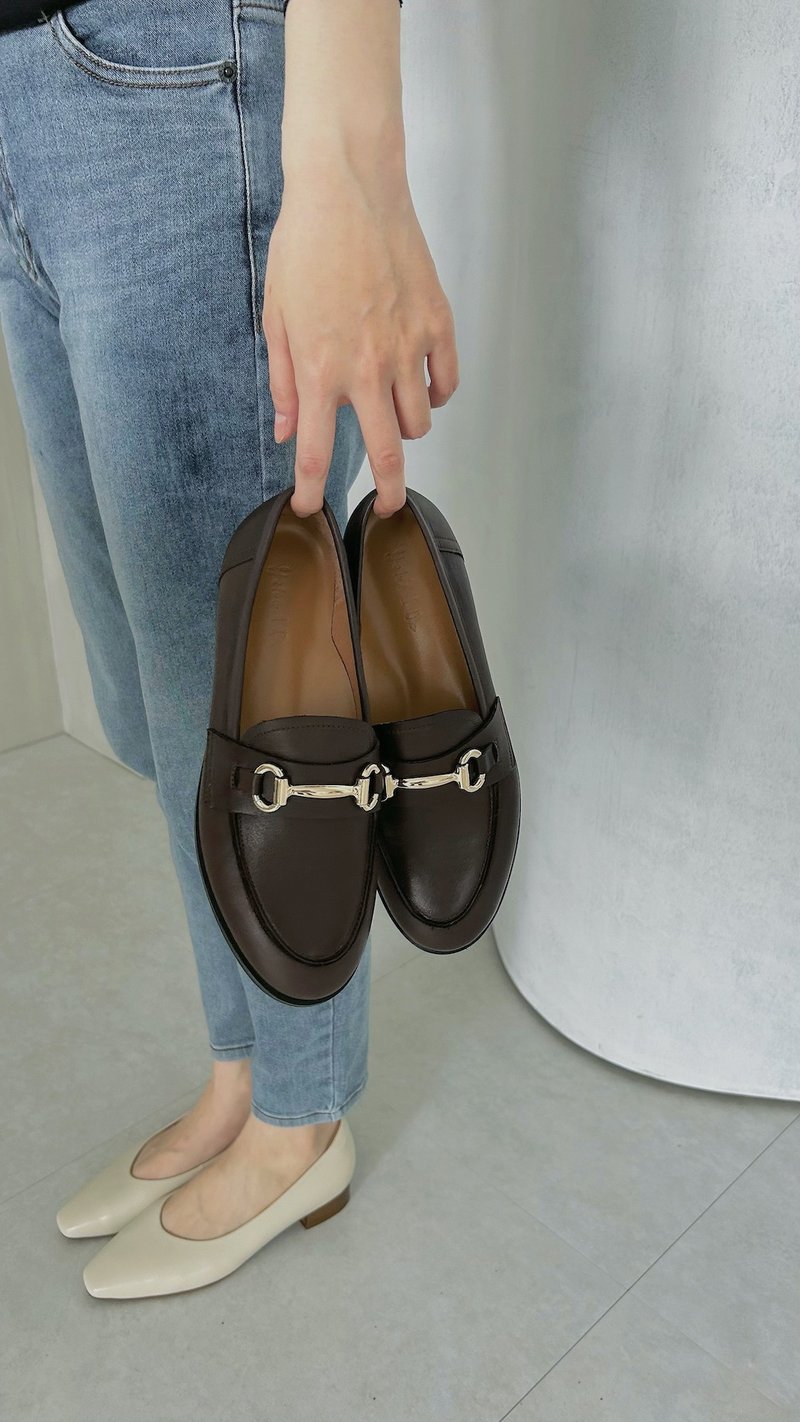 [British Afternoon Tea] MIT cowhide horsebit loafers - รองเท้าหนังผู้หญิง - หนังแท้ หลากหลายสี