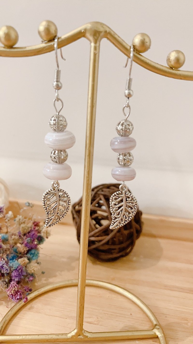 Glass earrings - Earrings & Clip-ons - Colored Glass Purple