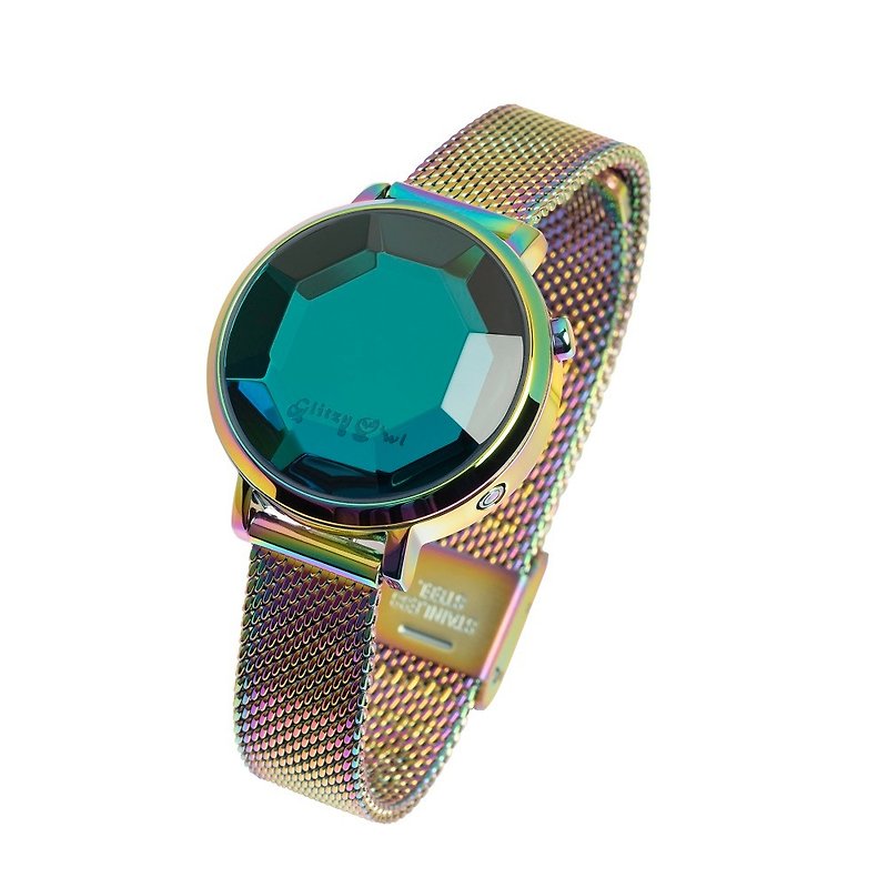FACET 系列 - LED幻彩色不鏽鋼手錶 - 女裝錶 - 不鏽鋼 多色