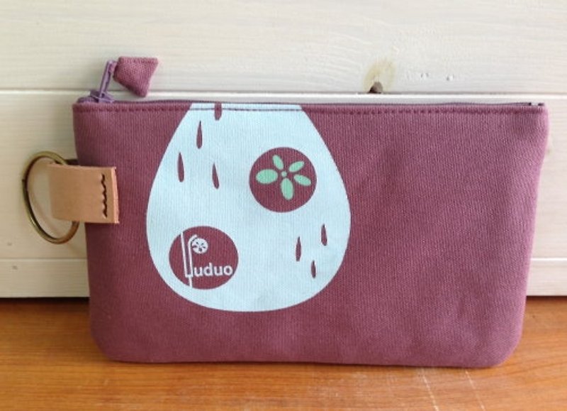 Small raindrops love to travel ‧ million bags (can be used as cosmetic) Pink - Toiletry Bags & Pouches - Cotton & Hemp Pink
