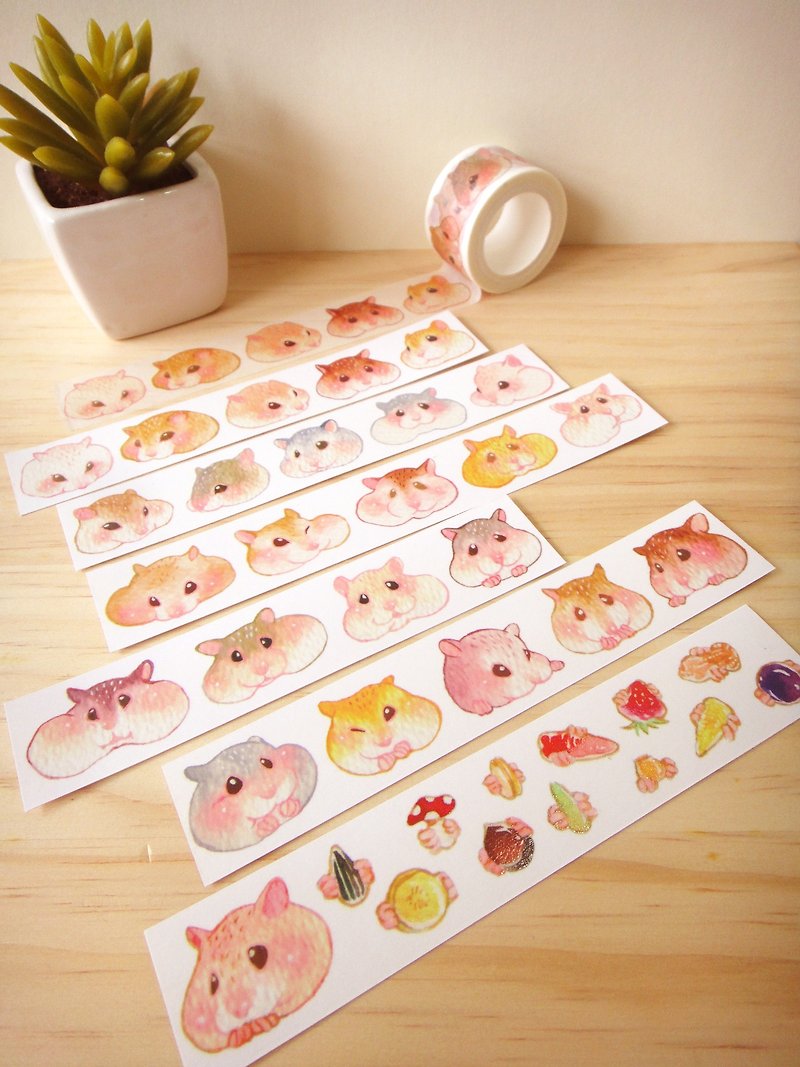 New Release-Dumpling Mouse Paper Tape - Washi Tape - Paper Multicolor