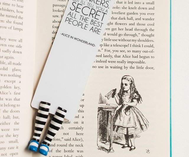 Alice in Wonderland Gifts Handmade Polymer Clay Alice in Wonderland  Bookmark - Shop ChildUniverse Bookmarks - Pinkoi