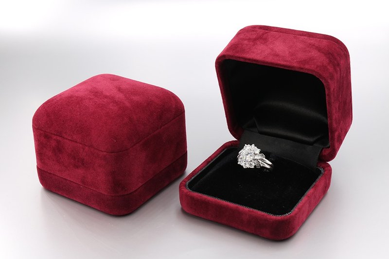 戒指盒, 魅力紅系列珠寶盒, 日本原裝進口 - 收納箱/收納用品 - 棉．麻 