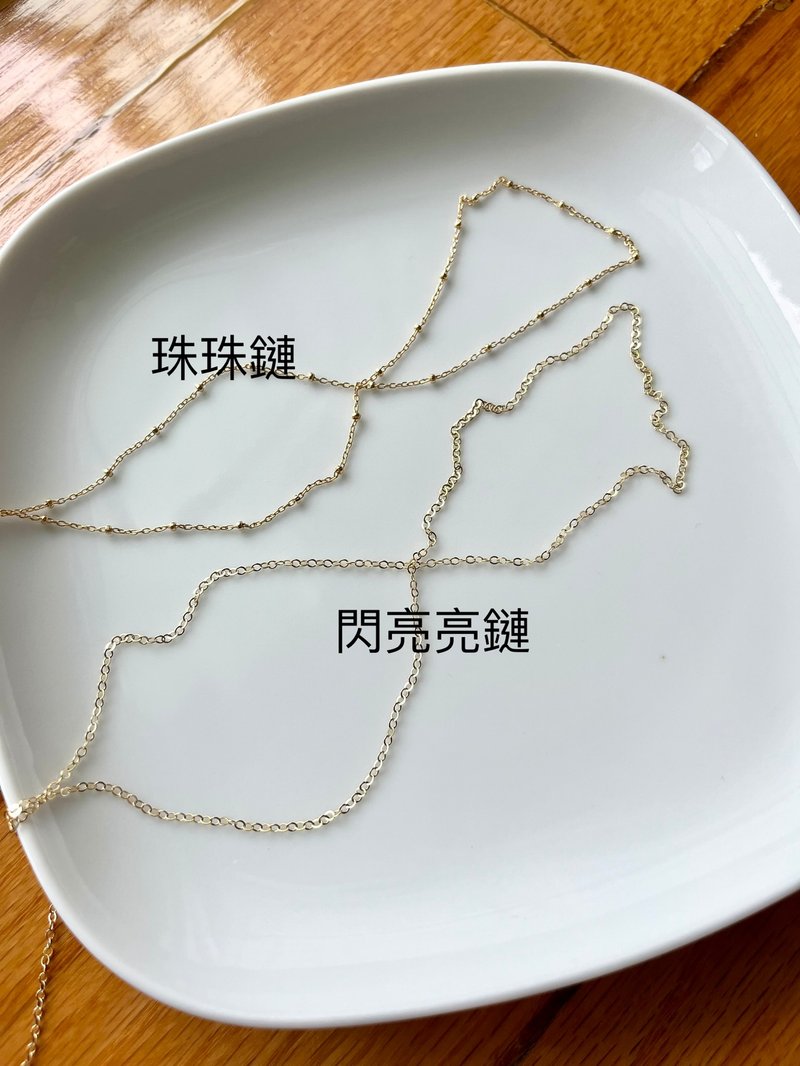 珠珠鏈60公分 - 項鍊 - 貴金屬 金色