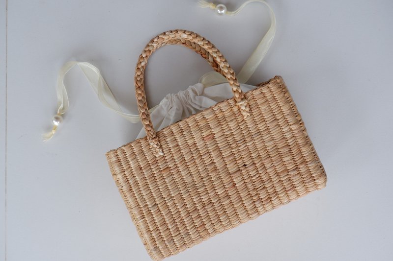 Woven bag, water hyacinth woven bag, women's handbag, Summer bag, Vintage - Handbags & Totes - Plants & Flowers 