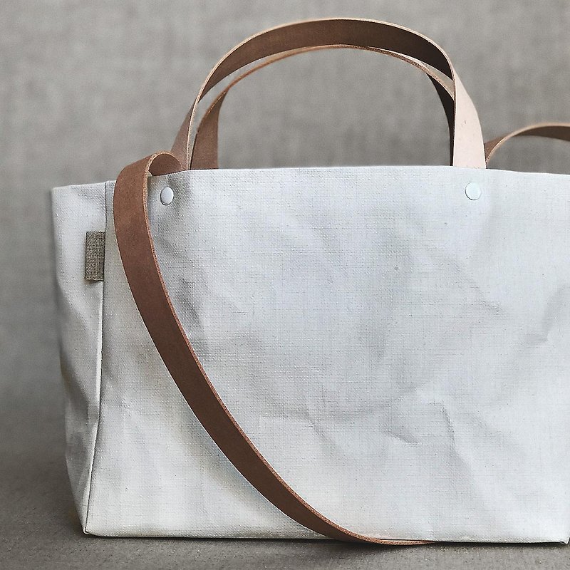 Tote Bag F2_SL - 手提包/手提袋 - 棉．麻 白色